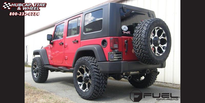 vehicle gallery/jeep wrangler fuel dune d524 0X0  Machined Black wheels and rims